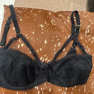Agent Provocateur Elegant Black Lace Bra 34D NEW